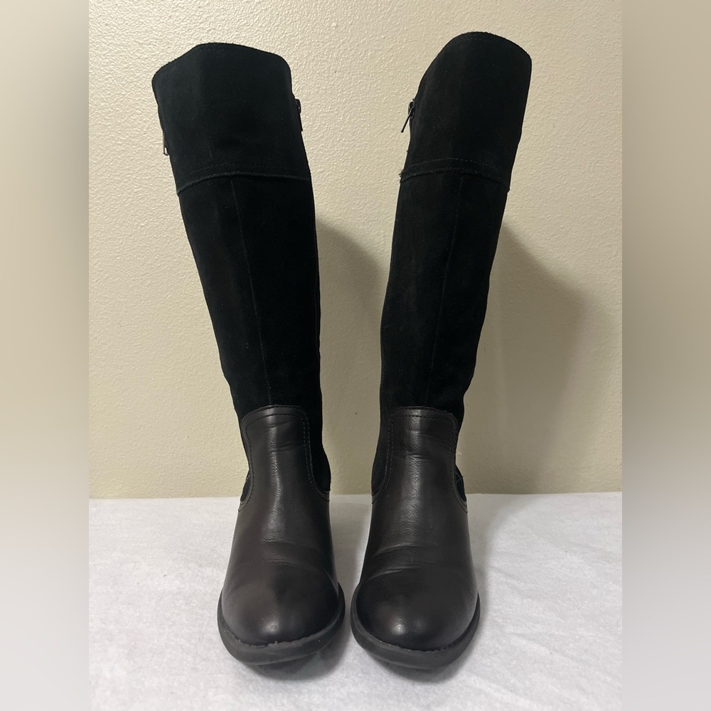 B.O.C Women's Shoes Austell Suede Almond Toe Knee High Riding Boot Black 8.5 - Picture 5 of 10